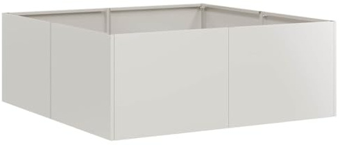vidaXL Planteringskärl 80x80x30 cm rostfritt stål, växtkruka, växtställ, upphöjd bädd, planteringsställ, växtbricka, trädgårdsplantering