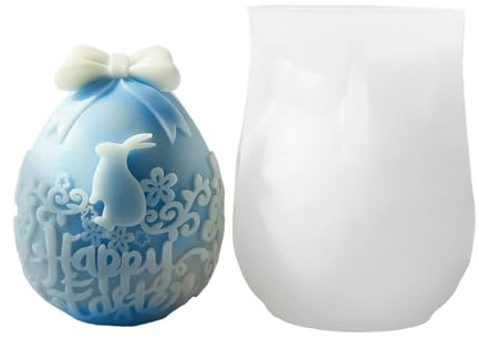 Molde de chocolate para huevos de Pascua - Molde de jabón de huevo | Silicona de resina epoxi para decoración del hogar estética, molde central de mesa de primavera para manualidades de resina