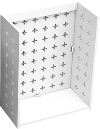 Pegboard Wall Storage Shelf,Kitchen Pegboard Organizer Kit with 3 Hooks, Decorative Blocking Plate for Gas Pipeline Hide/Water Heater Pipeline, Display Panel for Home Garage Office Bathroom,