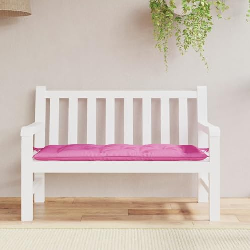 Rantry Gartenbank-Auflage Bankauflage Bankkissen Polsterauflage Gartenbankauflage Sitzkissen Sitzauflage Bankpolster Sitzbank Auflage Rosa 120x50x7 cm Stoff