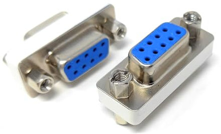 DRUT DB9 Female to Female Serial Gender Changer Adapter – D9 Connector for RS-232 Serial Devices and Extension Cables (2)