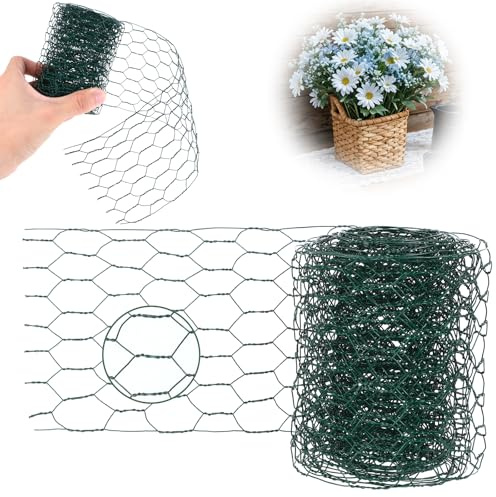 Chicken Wire for Floral Arrangements, 3.94x118 Inch Mesh Netting, Flower Wire for Flower Arrangement Supplies Garden Fencing DIY Decorate Craft