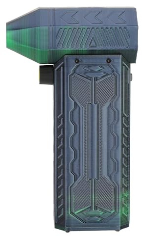 Naroote Ventilador de Chorro de Aire, Multifuncional, Reutilizable, 110000 RPM, 3 Velocidades, Ajustable, Potente Ventilador Turbo Recargable para Limpieza de Computadora (Verde Negro)