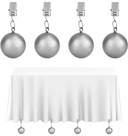svpfuo 4 Piezas, Clips Mantel Acero Inoxidable, Antiviento