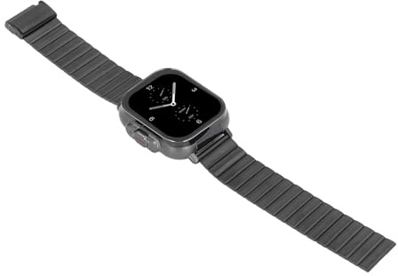 SALALIS Montre Connectée avec écouteurs, Design Innovant 2 en 1, Moniteur d'activité Physique pour Les Activités Sportives, Grand écran HD (Coque Noire (Acier Noir))
