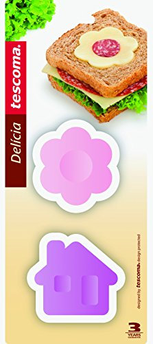 Tescoma 630937 Delicia Kids Tagliapasta Multiuso, Fiore e Casa, Plastica, 2 Pezzi