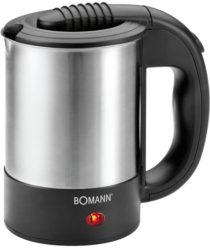 Bomann WKR 1162 CB Estate de viaje hervidor de agua, inox/Negro