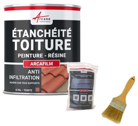 Dichtungsharz-Set für Fliesen und Dächer: ARCAFILM PACK Dachziegel - 0.75 L (bis zu 0.5 m²)