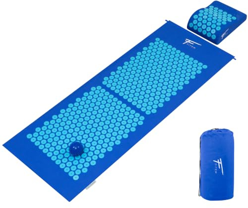 Fitem XL Akupressurmatte-Set mit Kissen & Massageball | Massage Für Rücken Und Nacken, Bei Ischias Schmerzen, Muskelentspannung, Entspannung, Reduziert Schlaflosigkeit