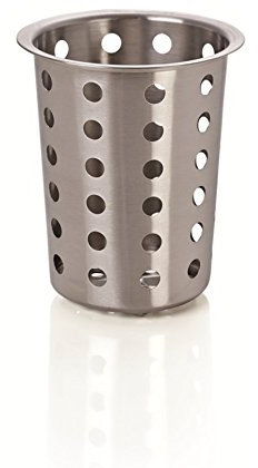 Kerafactum® – Cestello rotondo per posate per lavastoviglie – cestino universale portaposate rotondo in acciaio inox a maglie larghe