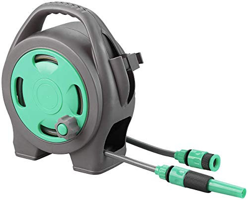 Royal Gardineer Schlauch: Gartenschlauch mit tragbarer Aufbewahrungs-Box, 10 m (Gartenschlauch Aufroller, Schlauchbox, Gartenschlauchwagen)
