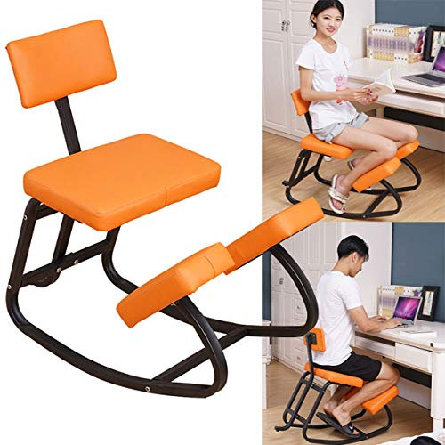 DBMGB Kniehocker Kniestuhl Ergonomisch Schreibtische Kniestühle -hocker mit Rückenlehne Orthopädischer Hocker Sitzhocker Bürohocker Zur Linderung von Müdigkeit