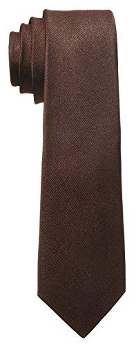 MASADA Herren-Krawatte von Hand gefertigt & sorgfältig verarbeitet 6 cm breit Braun