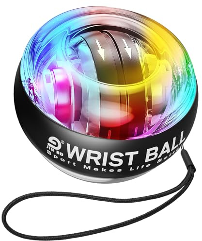 JIN BD handledstränare/stärkande boll automatisk start gyroskopisk underarmstränare gyroboll för stärka armar, fingrar, handledsben och muskler