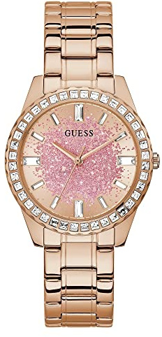 Guess Damen Analog Armbanduhr Glitter Burst