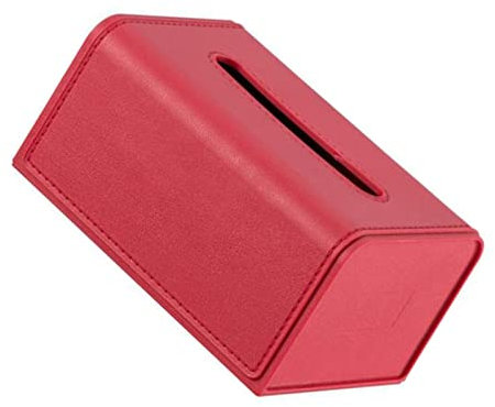 Taschentuchbox KosmetiktüCher Box Leder Tissue Box Rechteckige Desktop Servietten Speicher Halter WüRfel Spender HüLle
