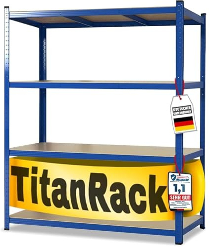 Floordirekt Weitspannregal - Schwerlastregal - Lagerregal - Kellerregal - Steckregal - Traglast bis 1500 kg (200 x 180 x 60 cm, Blau)