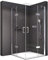 BERNSTEIN® Eckdusche 90 x 90 cm Dusche mit Drehtür an zwei Festfelder NT407 – Duschabtrennung mit Eckeinstieg 8mm ESG Nano Klarglas