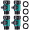 Confezione da Tubi da Giardino Valvola di intercettazione in ABS, Filetto da 3/4 '' Connettore per Tubo Flessibile dell'Acqua Resistente Adattatore per Tubo a Sfera di intercettazione(4PACK)