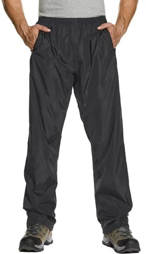 Asfixiado Pantalon de pluie pour homme, léger, imperméable, coupe-vent, pour l'extérieur, la randonnée, le camping, le trekking, la moto, bleu