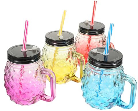 TOPBATHY Coperchi Per Barattoli Da Congelatore Tazze Festive Per Ananas Set Di Tazze Per Vino Rosso E Birra Coperchio A Tenuta Stagna Per Un Facile Trasporto