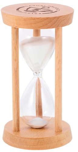 Luxshiny 5 Minuten Sanduhr: Holz Sanduhr Zeitmesser Glas Timer für Schule Kita Klassenzimmer Spiele Zuhause Küche Büro Tea Time Kinder zähneputzen