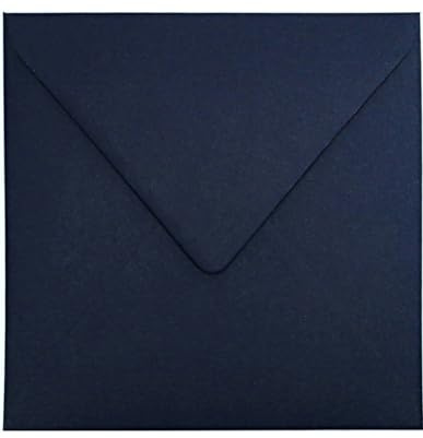 Netuno 25 Briefhüllen Dunkelblau quadratisch 15,3x15,3 cm festlich und edel | 120g Materica Cobalt · stilvolle blaue Umschläge Naturpapier für Geburtstag, Jubiläum, Taufe, Einladungen & Grußkarten