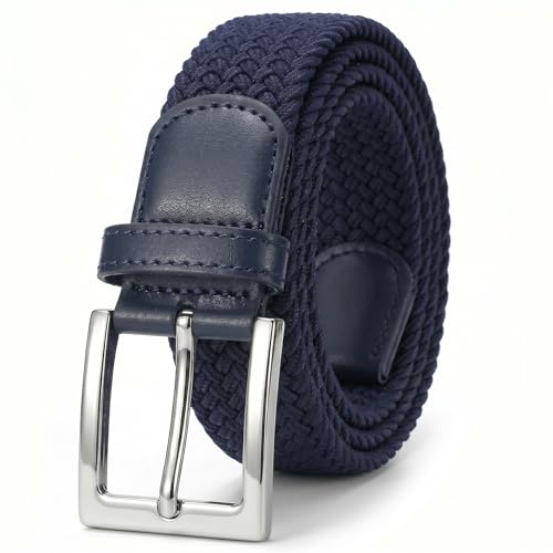 JasGood Geflochtener Elastischer Gürtel für Damen Herren, Unisex Stoffgürtel Stretchgürtel Dehnbarer Gürtel für Jeans Hosen