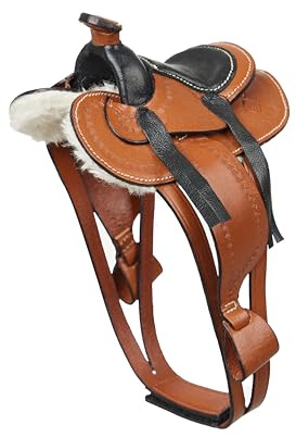 LeMieux Toy Pony Western Saddle - Pedagogisk leksak - Åldrar 3+ - Brunt läder
