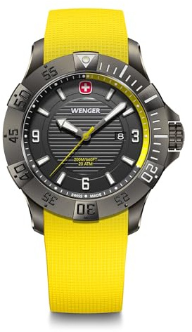 WENGER Herren Armbanduhr Seaforce, Ø 43 mm, Swiss Made, Analog Quarz, Wasserdicht bis 200 m