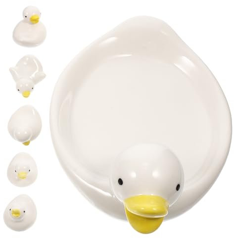 OFFSCH 1satz Kerntyp Keramik Essstäbchenablage Mit Niedlichem Enten-Design Für Täglichen Gebrauch Küche Und Restaurant Teilig Große Kleine
