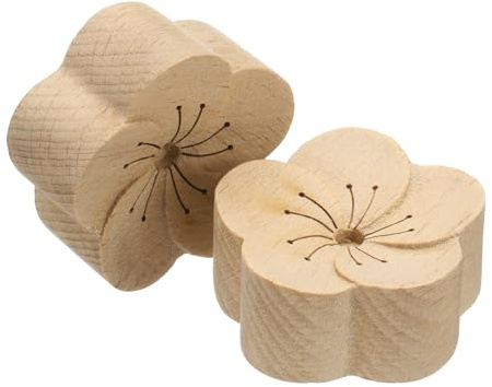 sourcing map 2Pcs Wood Essential Oil Diffuser, Beech Finish Plum Car Diffusers for Essential Oils Small Wooden Aromatherapy Scent Diffusers Air Freshener for Car, Home, and Office