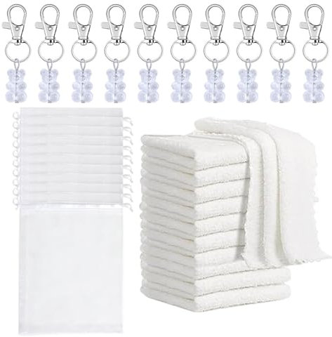 Generisch Babyparty-Geschenkset Handtuch, Bären-Badetuch-Geschenke - 10X Korallen-Fleece-Handtuch-Set in Bärenform,Babyparty-Handtücher mit Organzabeutel und Bärenmotiv für die Babyparty