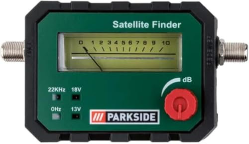 Parkside Finder Satellite Compteur de signal satellite avec câble de connexion audio et F pour ajuster votre bol satellite numérique