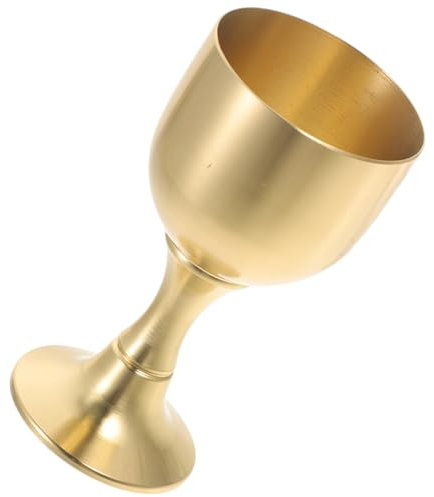 HOLIDYOYO Coupe D'offrande Bouddhiste En Laiton 50g, Tasse à Pied Résistante à L'usure Pour Culte Et Rituel, Objet Décoratif Multifonctionnel Pour Maison Et Temple,