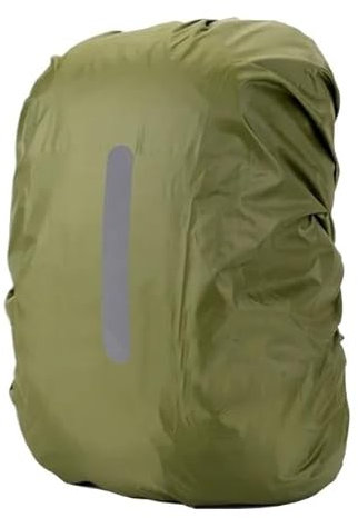 Regenschutz Rucksack 10-70L Rucksack Reflektierende Regen Abdeckung Nacht Reise Outdoor Sport Taschen Abdeckungen Mit Reflektierende Bieten Wasserdichte Abdeckung Rucksack Regenschutz(Green-S(18L-25L)