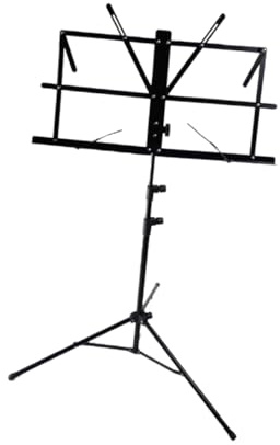 Warmhm Gitarrenstaender mit Federmechanismus Metall-notenständer Faltbarer Notenständer Höhenverstellbar Rutschfeste Gummifüße für Musikzubehör und Notenständerhalterung