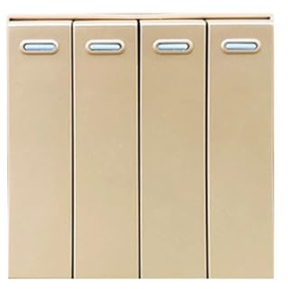 Conmutador Interruptor Pared 2 interruptores de reinicio Wallpad 4 posiciones, pulsador basculante, contacto momentáneo, llave timbre, solo for módulo, 52 x mm(Gold)