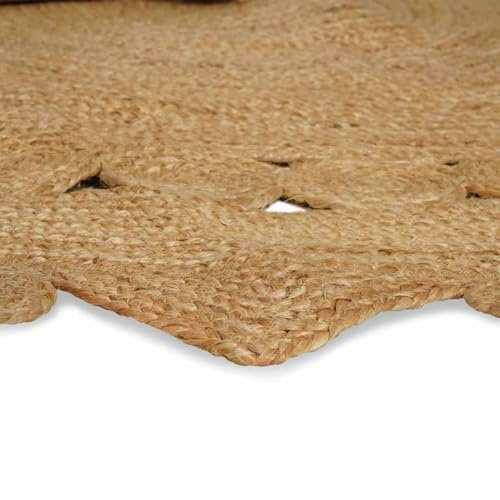 Gecheer Tappeto Beige, Tappeto Intrecciato Bohémien con Fibre di Juta, Design Moderno, 205x305 cm, per Arredamento Interno, Soggiorno, Sala da Pranzo