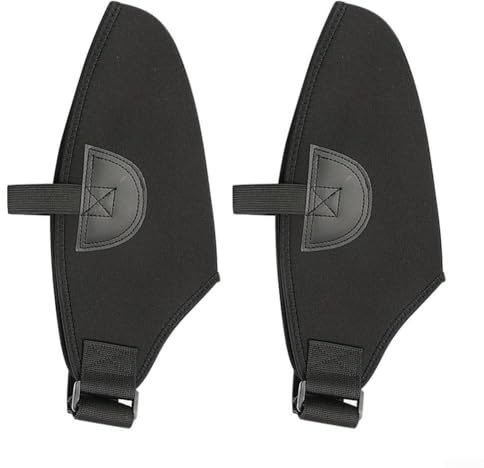 2 pares de fundas de neopreno para botas de esquí, protectores de zapatos cálidos con correa ajustable, resistentes a la suciedad, accesorios de esquí de invierno para hombres y mujeres, color negro