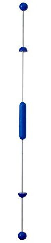 Staby Flex-Stab Trainingsgerät Professional Blau / Silber mit verstellbaren Gewichten zur Einstellung der Frequenz für ein individuelles Training mit dem Schwingstab