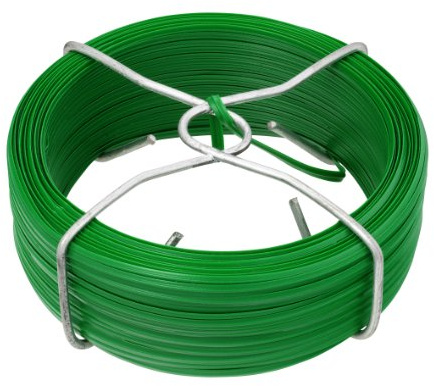 Alberts 530303 Bindedraht | grün kunststoffbeschichtet | Länge 50 m | Draht-Ø 0,4 mm