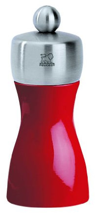 Peugeot, Fidji 12cm Red Salt Mill, Contemporary Collection - Madera/Acero Inoxidable
