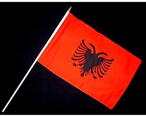 Everflag Stock-Flagge 30 x 45 : Albanien