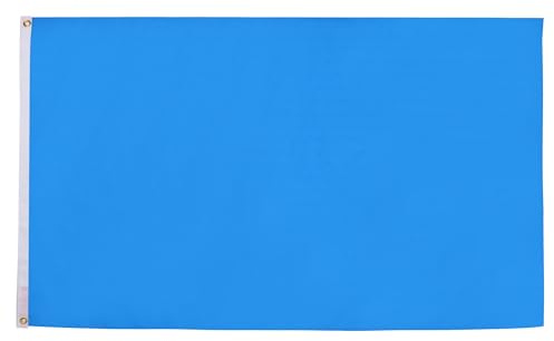 AZ FLAG Flagge Einfarbig Blau 90x60 cm Einfarbig Polyester 100D 2 Ösen | Für innen und außen dekorative Flagge doppelte Nähte und verstärkte Kanten mit Metallösen 100D Polyester