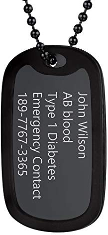 Richsteel personalisierte Dog Tag Anhänger für Foto/Text Herren Damen Kette Militär Armee Erkennungsmarke Anhänger mit Geschenkebox als Bedeutsame Geschenke