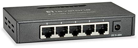 LevelOne Netzwerk Switch 5 Port Gigabit Ethernet 9K Metall RJ45