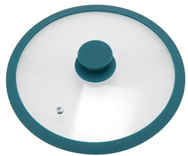 bremermann - Coperchio in Vetro con Bordo in Silicone per pentole e padelle da 24 cm (blu)