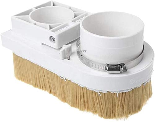 CNC Spindle Dust Shoe Cover Cleaner for CNC Router Engraving Milling Machine Replace Parts (White+Beige) (85mm Spindle)