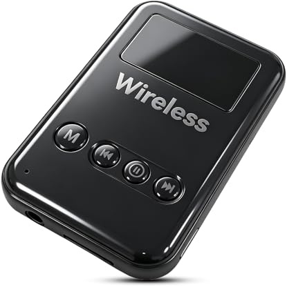 transmisor receptor bluetooth 5.0 con led,Receptor Adaptador de audio de modulación automática de frecuencia Micrófono incorporado para PC TV Altavoces Auriculares Coches Sistema estéreo para el hogar